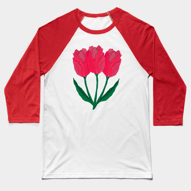 Three Tulips Baseball T-Shirt by PhotosbyHealy